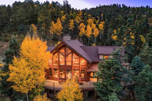 Secluded Angel Fire Retreat Deck and Stunning View!