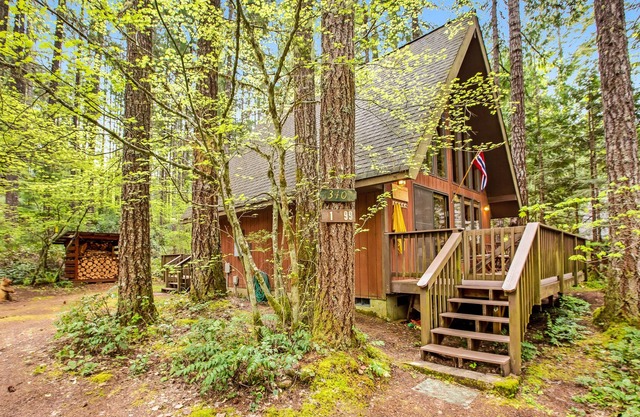 Secluded cabin near lake access with furnished deck, firepit, grill & fast WiFi
