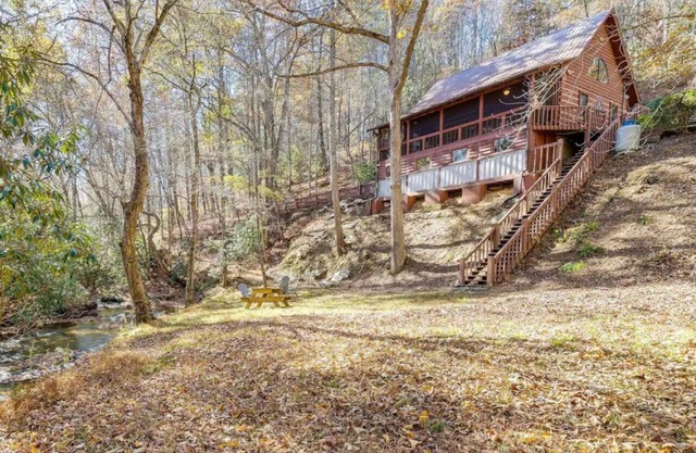 Secluded Cabin on Creek with Hot Tub