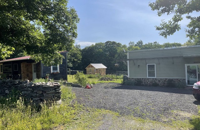 Secluded Catskills cabin on a private road.