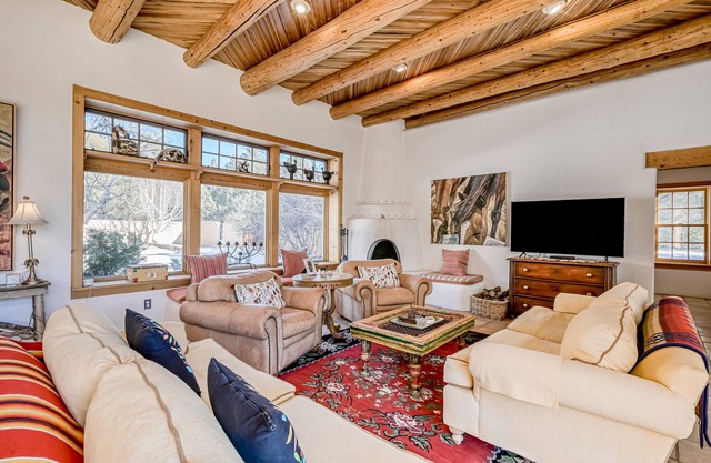 Secluded, dog-friendly adobe home with patio, kivas, & washer/dryer