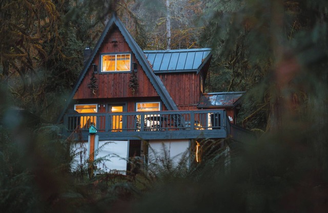 Secluded Forest Cabin w/ Hot Tub & Private Waterfall