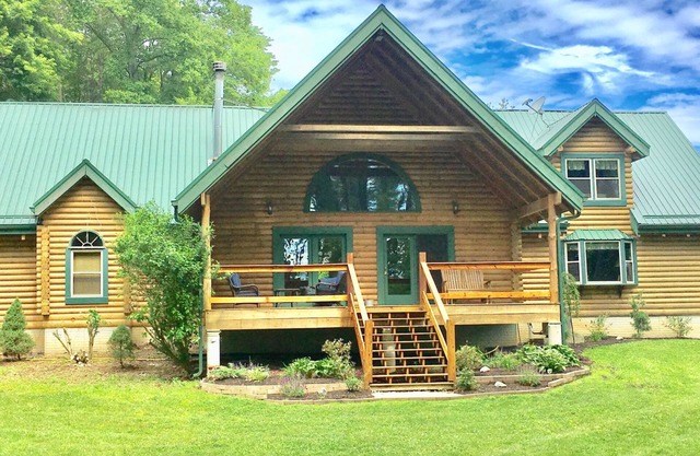 Luxus-Mountain Lodge-Blick auf den Wald-Lodge-Eigenes Badezimmer