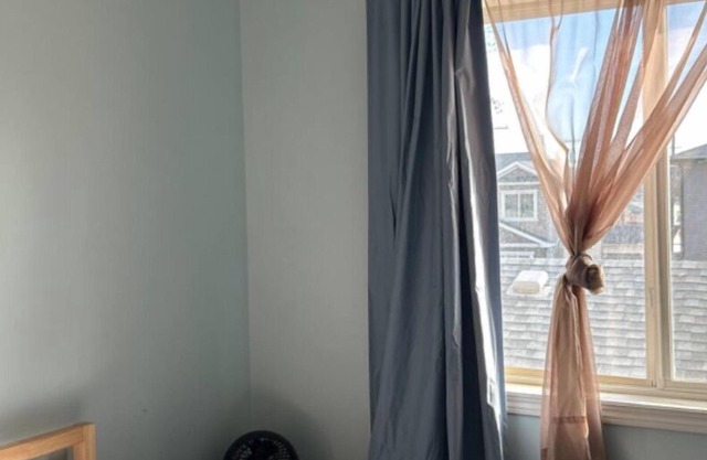 Secured Private Queen Bedroom with Desk & Attached Toilet in Downtown Edmonton.
