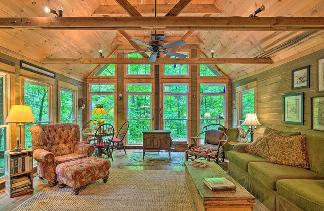 Serene 'Falls View' Cabin w/ Grill & Views!