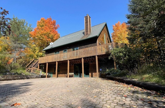 Serene lodge in the forest
