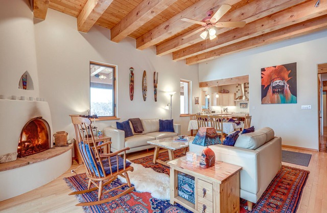 Serene Santa Fe Getaway w/ Hot Tub & Fireplace!