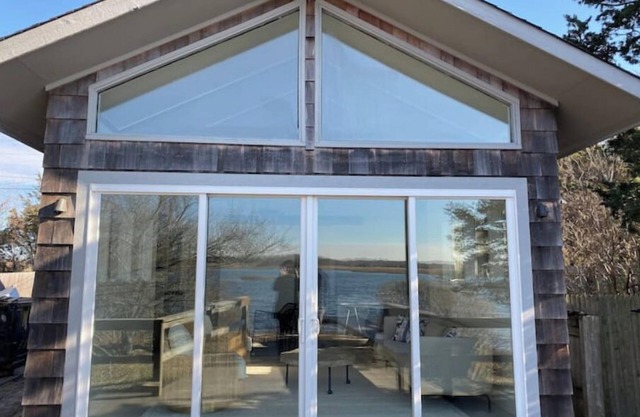 Serene waterfront in protected natural setting