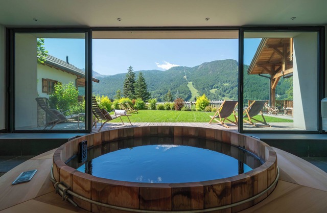 Serre-Chevalier: 5-Sterne-Luxus-Chalet, Wellnessbereich, Panoramablick