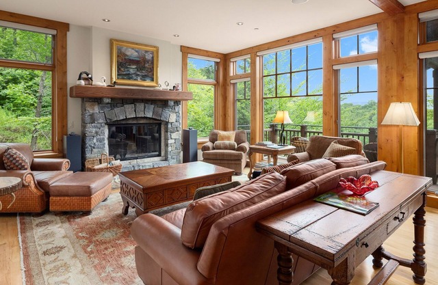 Ski in Ski out 5 bedrooms Bedroom Spruce Peak Lodge Luxury Mountain Cabin with slope-side views.