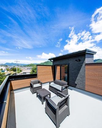 Sky deck for rent! Fuji view Open-air bath New building
