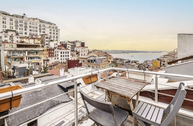 Sleek Flat with Excellent View in Cihangir