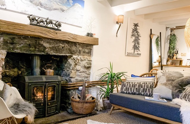 Cottage-Romantik-Eigenes Badezimmer-Bergblick