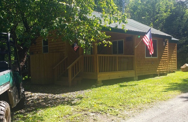 Snowmobilers private cabin, on the trails