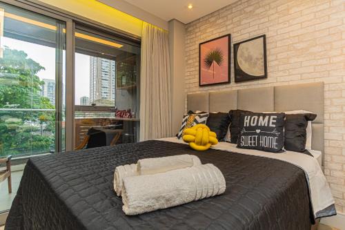 Solenn Studio - Varanda, Vaga e Ar no Brooklin