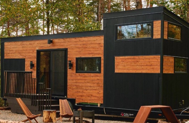 Tiny house-Exklusiv-Ensuite Dusche-Bergblick-Maple House