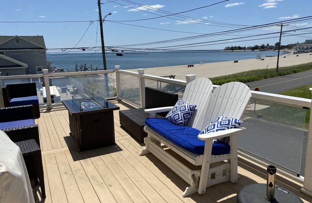 Spacious apartment with Spectacular Views of LI Sound across from private beach