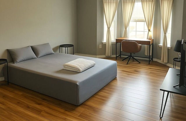 Spacious comfortable King room. Work-friendly. High-speed internet w/ 50" TVs
