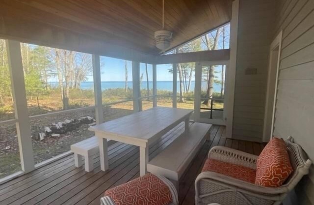 Spacious home with Lake Michigan views and beach. With Optional 2-bedroom suite.