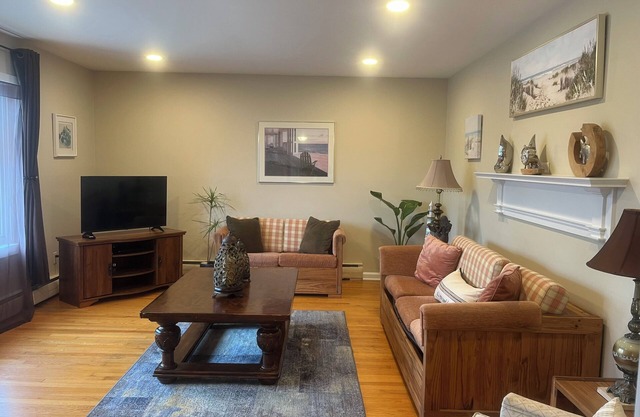 Spacious home with a view of the Shark River and a game room.