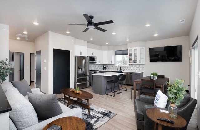 Brand New, Spacious & Industrial Condo - Perfect for the Whole Gang!