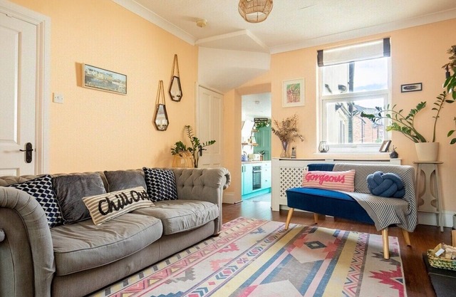 Spacious living area, well designed & wood burner