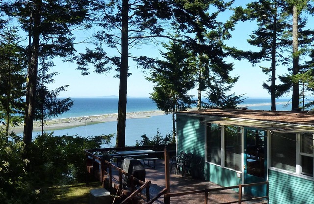 Spacious shorefront cabin with Dungeness National Wildlife Refuge views