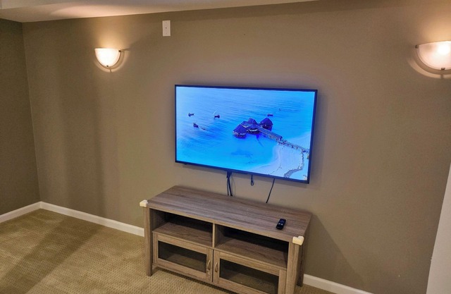 spacious suite with 3 beds