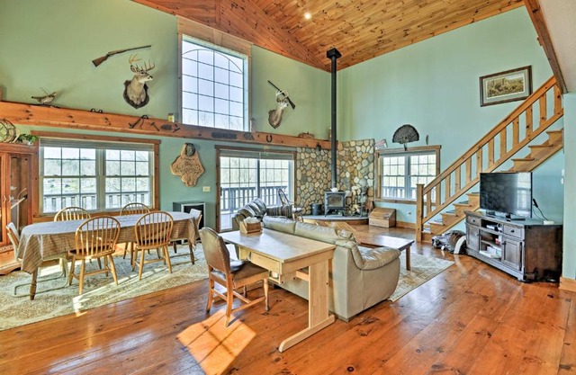 Spacious Wolcott Lake Cottage with Wraparound Deck!
