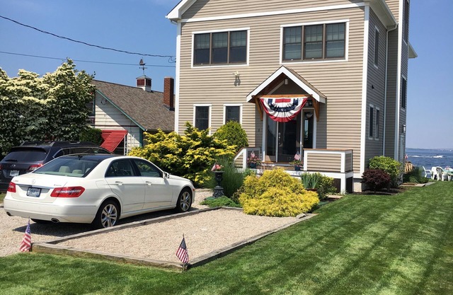 Spectacular beach front house at the end of Common Fence Point in Portsmouth, RI