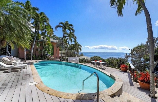 Steps away from the property infinity pool overlooking the nearby keys