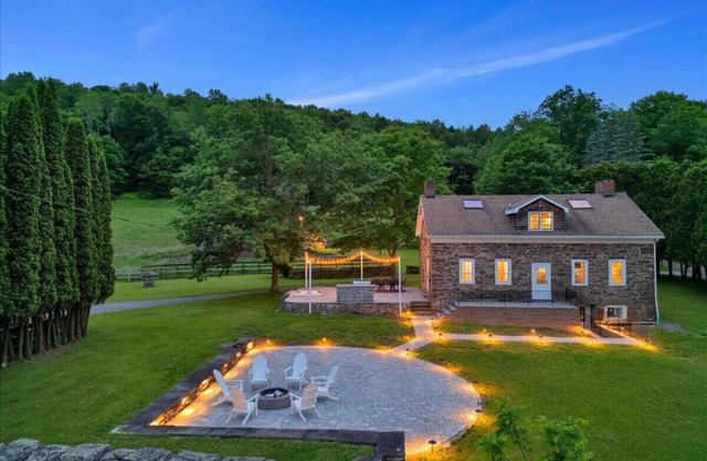 Stone Cottage w/ Horses, Pond, Peloton & Hot Tub