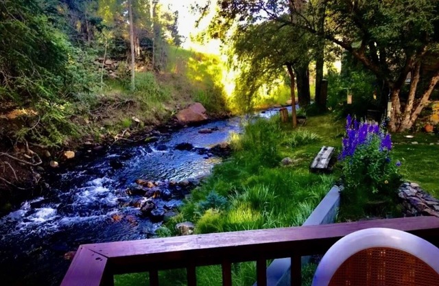 Streamside dream with hot tub
