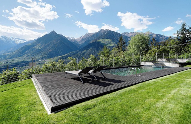 Einzimmerappartement 'Dahoam - Relaxsuite' mit Bergblick, Gemeinschaftspool