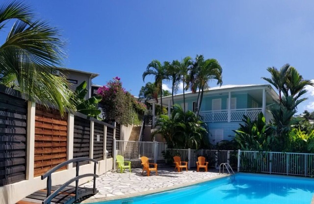Studio Paradis Turquoise, Swimmingpool, 7 Minuten vom Strand entfernt, Les Trois ilets