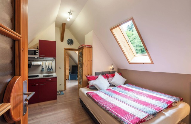 Hundefreundliche Einzimmer Ferienwohnung Tannenwipfel, 40qm, Bad mit Infrarotsauna max. 2 Personen