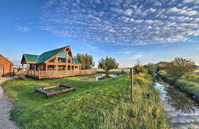 Stunning Driggs Retreat w/ Private Hot Tub & Pond!
