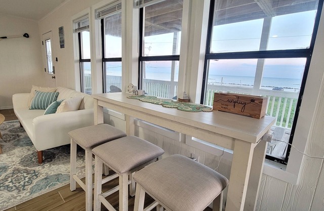 Stunning Oceanfront Beach House near Holly Beach w/balcony & awesome beach decor