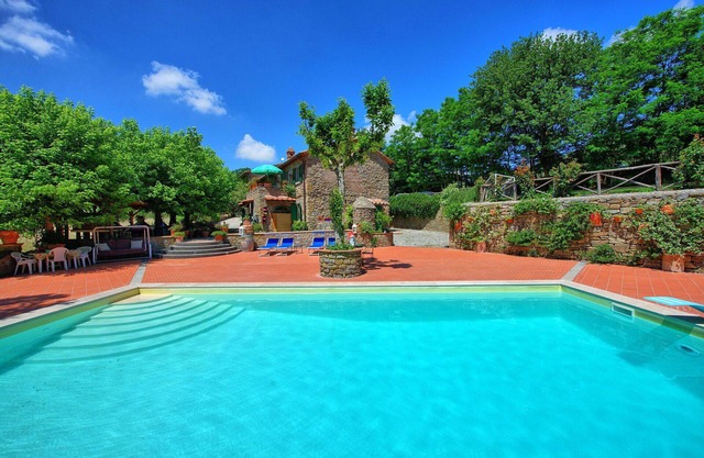Alleinstehendes Ferienhaus mit Klimaanlage, W-LAN, privatem Pool, TV, Panoramablick, bei Cortona