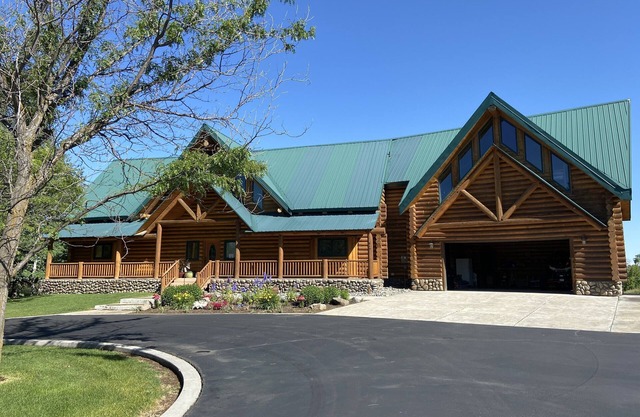 Stunning river front cabin with exceptional views.