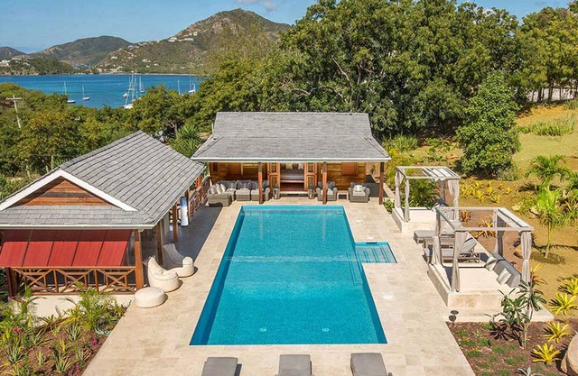 Luxuriöser, atemberaubender Meerblick, beheizter Pool, Boule, Pigeon Beach 2 min, 8 Personen