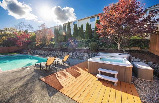 Stylish 4BR retreat with pool & year-round hot tub!