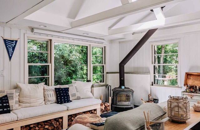 Stylish East Hampton Surf Cabin with Hot Tub & Office