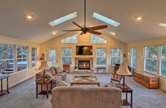 Sugar Grove Escape w/ Hot Tub & Remote Workspace!