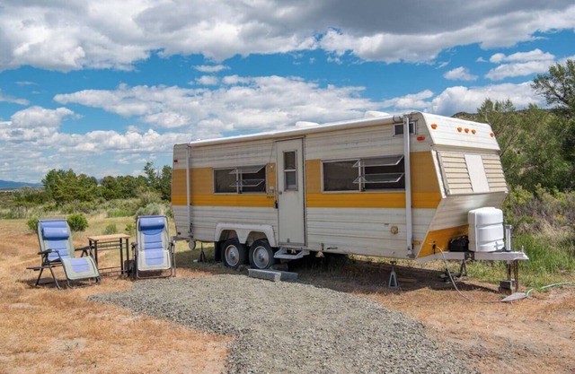 Sun, Wind, Creek Vintage Camper