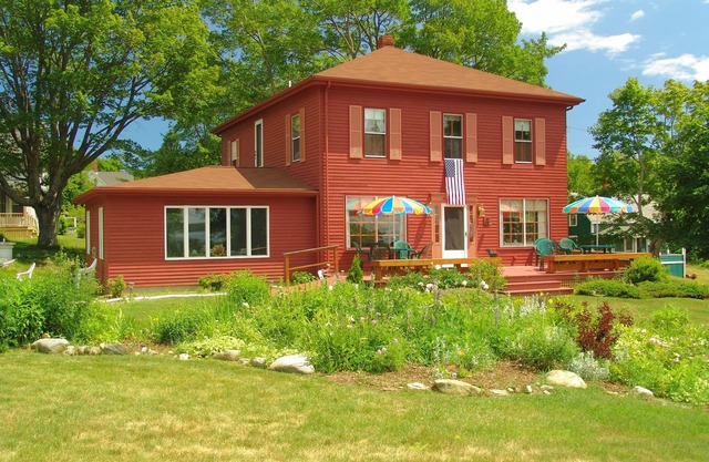 Sonnenuntergang-Haus auf Chebeague Island Maine