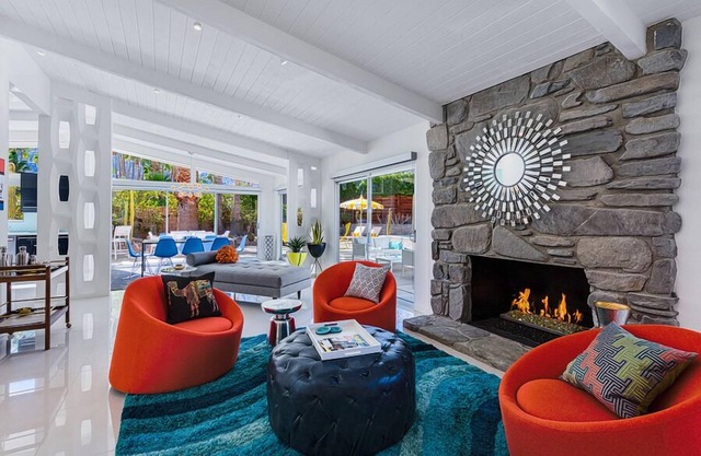 Swank House! Midcentury Designer Showplace! 4 Master-Suiten! Pool! Spa! Mt Ansichten