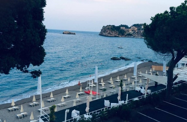 Taormina, Mediterranean house on the sea. Beautiful island.