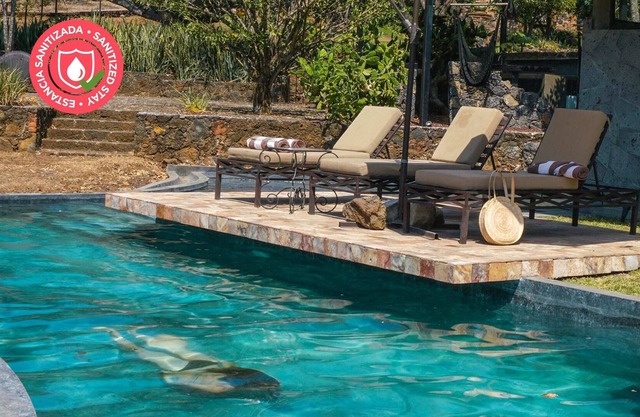 Rustic boutique suite in nature with temazcal