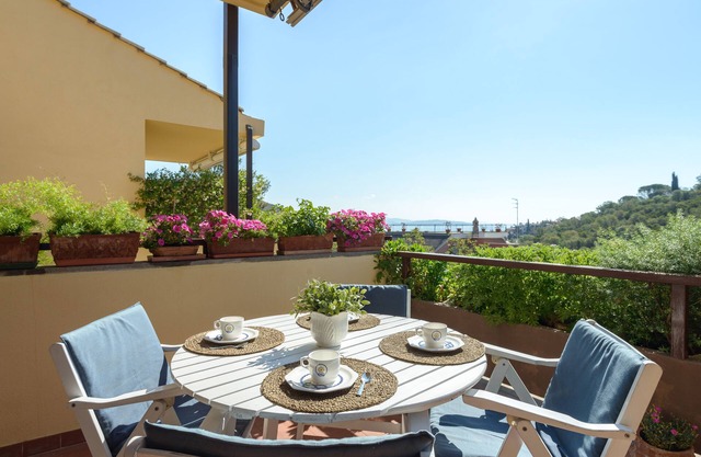 Porto Ercole - Terrasse mit Meerblick